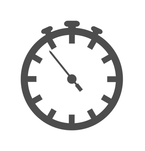 Semplice timer piatto o icona della sveglia — Vettoriale Stock