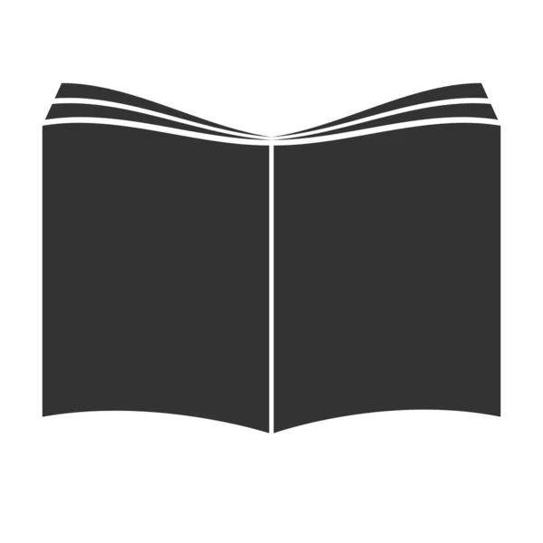 Открытая книга или символ журнала или значок — стоковый вектор