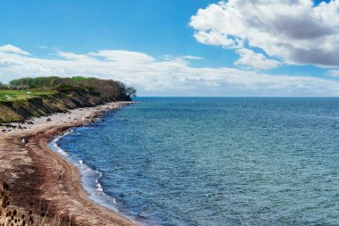 Alman adası Fehmarn 'da sahil ve baltık denizi