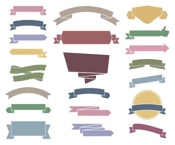 Collection of vintage banners and ribbons — Stockvector