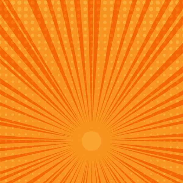 Orange et jaune fond starburst — Image vectorielle