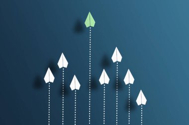 Kağıt uçaklarla liderlik ve yönetim kavramı