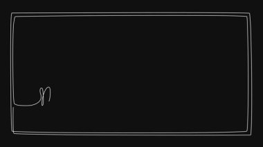 Animasyon çizimleri noel ağacı ve el yazısıyla yazılmış kelimeler Mutlu Noeller, Noel kartı çizgisi sanat animasyonu