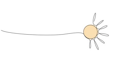 Güneşin sürekli çizimi, çizgi sanatı animasyonu