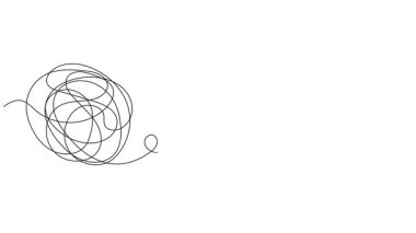 Düzensiz düzensizliğin çizgi çizimi netliğe, çizgi sanat animasyonuna