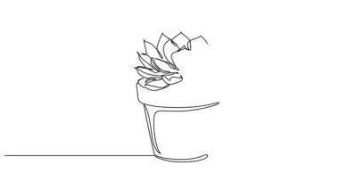 Canlandırılmış sulu bitki çizimleri, çizgi sanat animasyonları