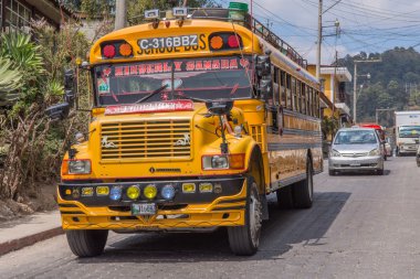 Geleneksel tavuk otobüs - Guatemala taşıma