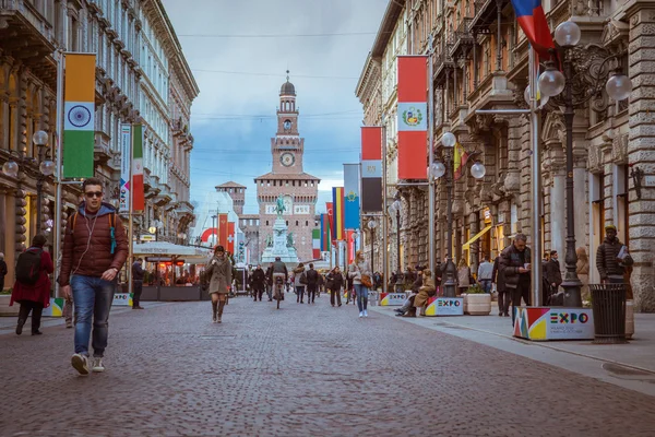 Centrum Milano, Włochy Obrazek Stockowy