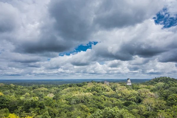 La vue depuis la plus haute pyramide maya du monde Images De Stock Libres De Droits