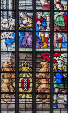 Amsterdam eski kilise Vitrage