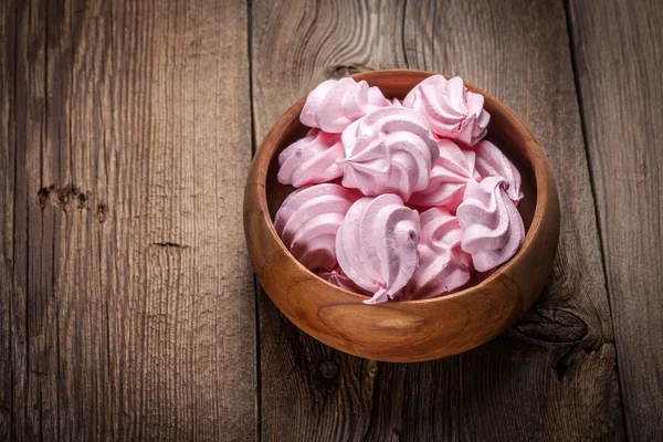 Biscotti alla meringa rosa . — Foto Stock