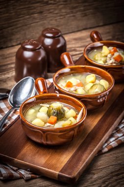 lezzetli sebze çorbası.