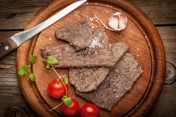 stock image Slices of fried beef.