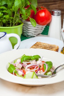 taze Akdeniz salatası.