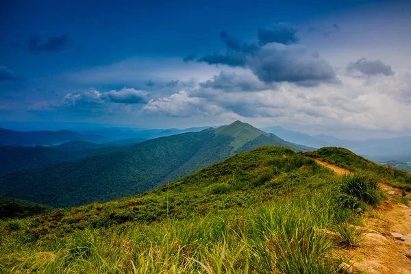 Panorama Bieszczady Milli Parkı'nda.