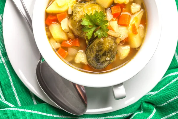 Kuřecí polévka se zeleninou. — Stock fotografie