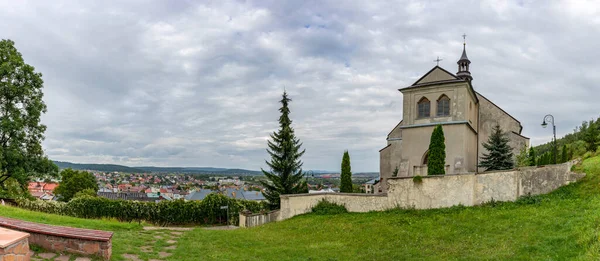 Checiny Polsko Září 2020 Panoramatický Výhled Město Checiny Pohoří Swietokrzyskie — Stock fotografie