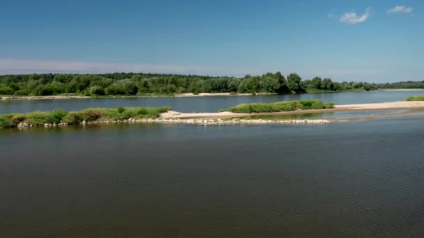 Słoneczny Dzień Nad Wisłą Timelapse Krajobrazu — Wideo stockowe