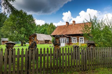 WASILKOW, POLAND - 09.2019 AĞUSTOS: Podlasie Halk Kültür Müzesi.