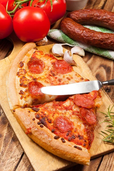 Two pieces of pizza. — Stock Photo, Image