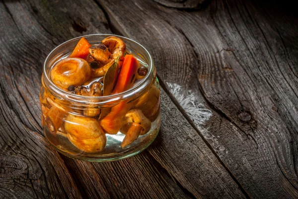 Marinated mushrooms. — Stock Photo, Image