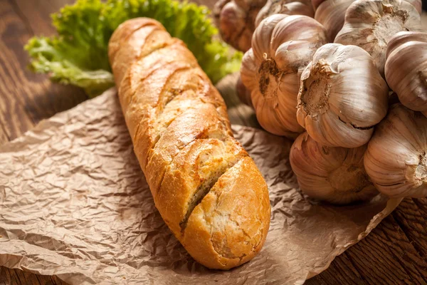 Baguette vitlök. — Stockfoto