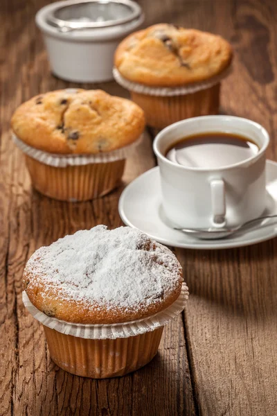 Muffins y café —  Fotos de Stock