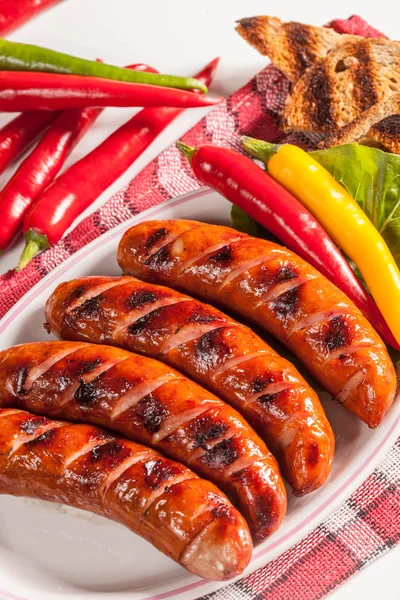 Grilled sausage. — Stock Photo, Image