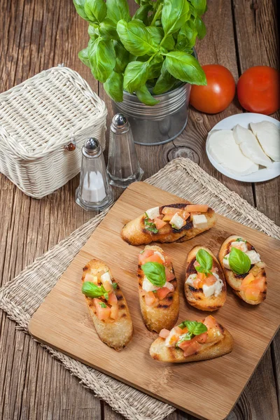 Meze bruschetta. — Stok fotoğraf