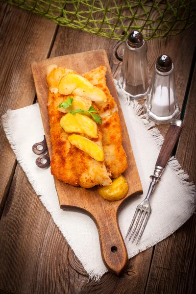 Fried cod fillet. — Stock Photo, Image