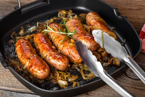 Fried sausage. — Stock Photo, Image