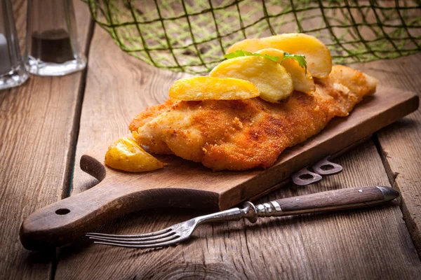 Fried cod fillet. — Stock Photo, Image