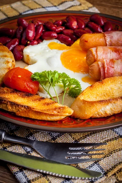 Full english breakfast. — Stock Photo, Image