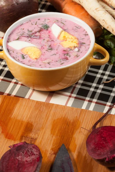 Sopa de remolacha fría . — Foto de Stock