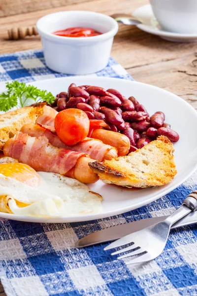Full english breakfast. — Stock Photo, Image