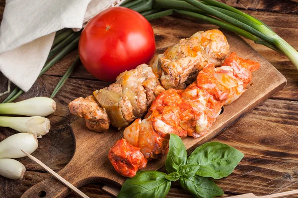 Grilling shashlik. — Stock Photo, Image