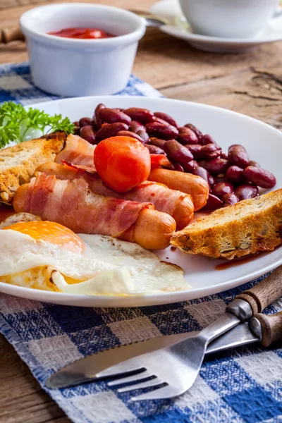 Full english breakfast. — Stock Photo, Image