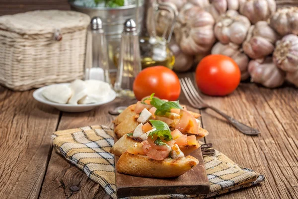 Meze bruschetta. — Stok fotoğraf