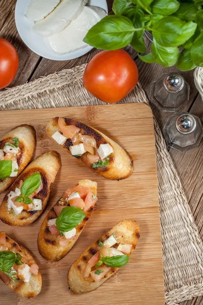 Meze bruschetta. — Stok fotoğraf