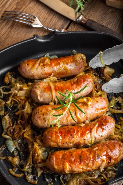 Fried sausage. — Stock Photo, Image