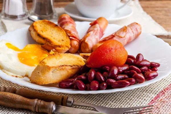 Full english breakfast. — Stock Photo, Image