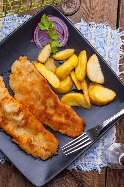 Filé de bacalhau frito . — Fotografia de Stock