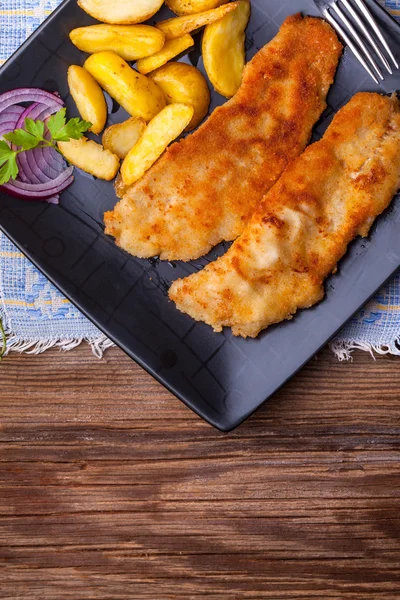 Fried cod fillet. — Stock Photo, Image