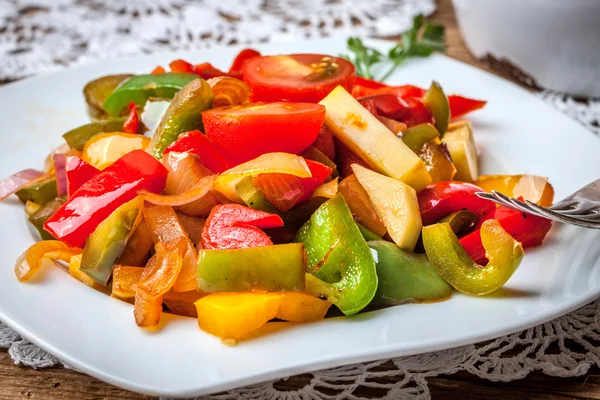 Ratatouille on a rustic table. — Stock Photo, Image