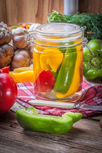 Pickled peppers. — Stock Photo, Image