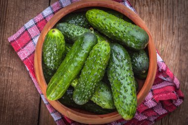 taze yeşil salatalık.