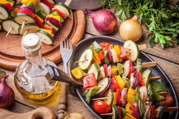 Fruit spiesjes. — Stockfoto