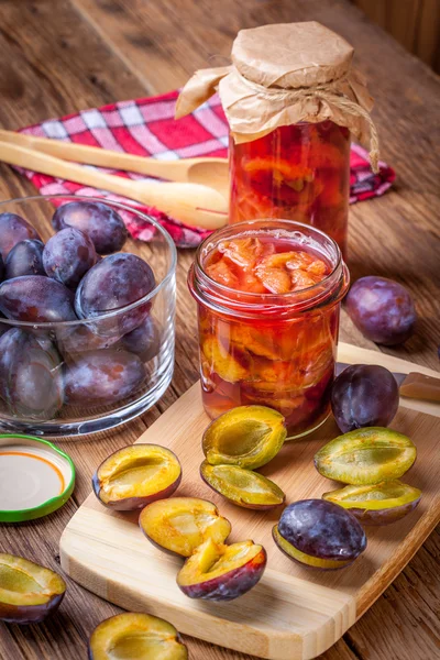 Plum compote. — Stock Photo, Image