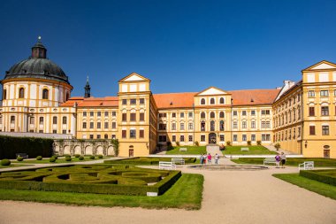 Jaromerice nad Rokytnou CZECH REPUBLIC - Eylül 06.2023 Barok ve Rönesans Şatosu.