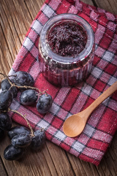 Dark grape jam — Stock Photo, Image